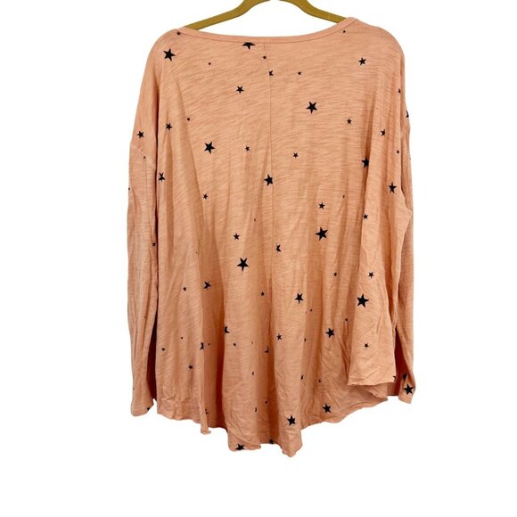 Intimately Free People Throw & Go Star Print Long Sleeve High Low Top Size Small - Picture 2 of 6
